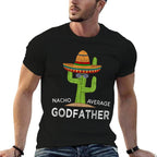 Funny Godfather Godparent Humor Saying  Trendy Pattern T-Shirt