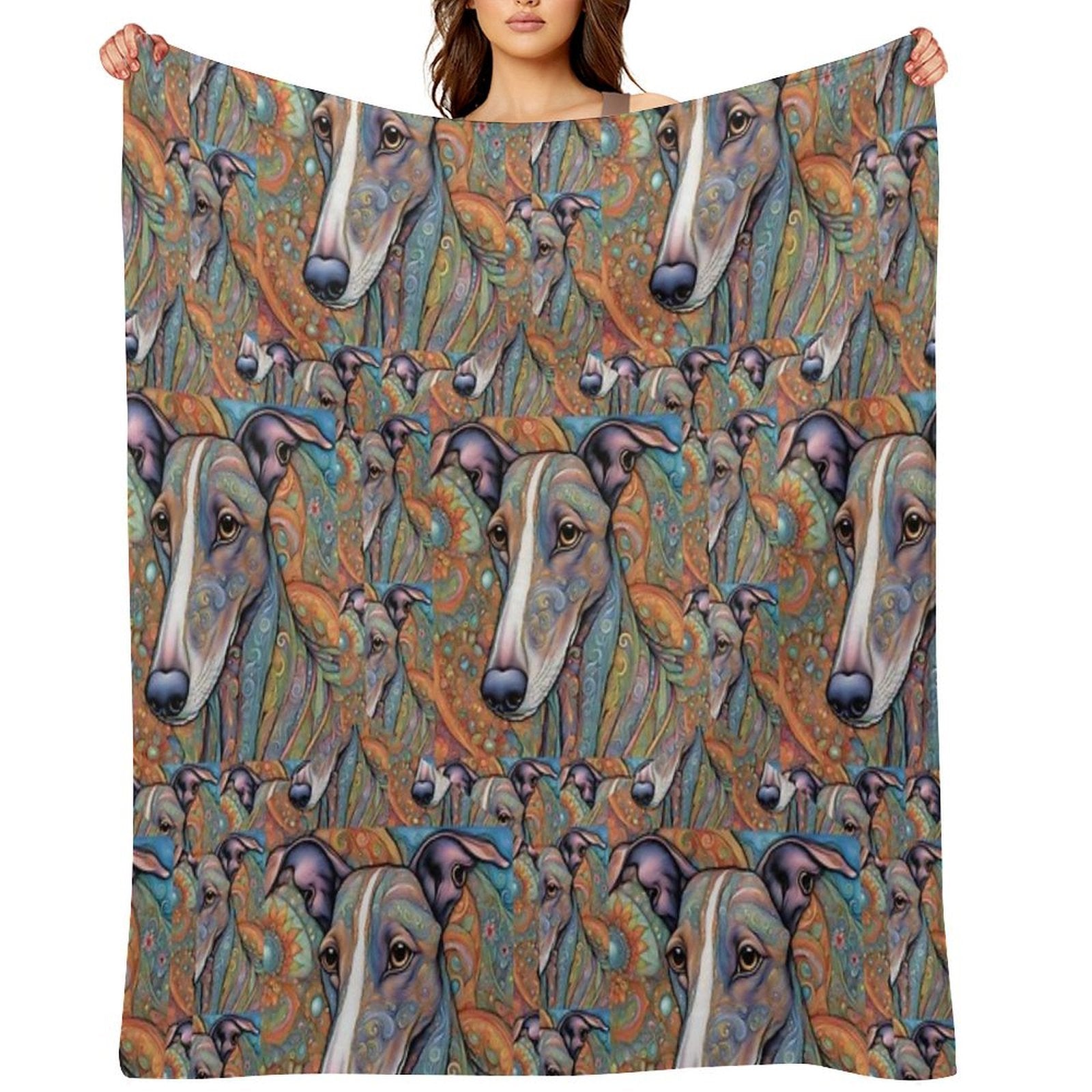 Paisley Hounds Versatility Throw Blanket