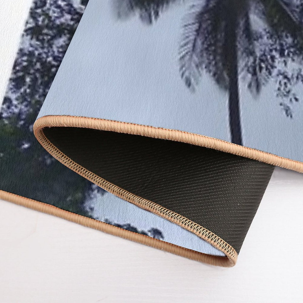 Beautiful Tall Coconut Trees on A Farm in The South of The Island St. Lucia  Absorbent Bath Mat