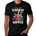 Pre-K Teachers Make Magic Happen Unicorn Back To School  Cotton T-Shirt