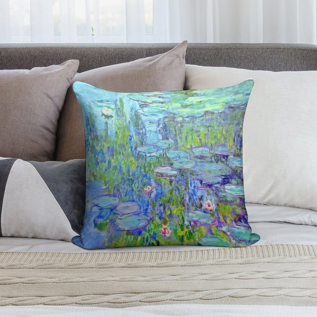 Water Lilies MoneT Soft Multiple Sizes Throw Pillow