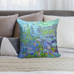Water Lilies MoneT Soft Multiple Sizes Throw Pillow