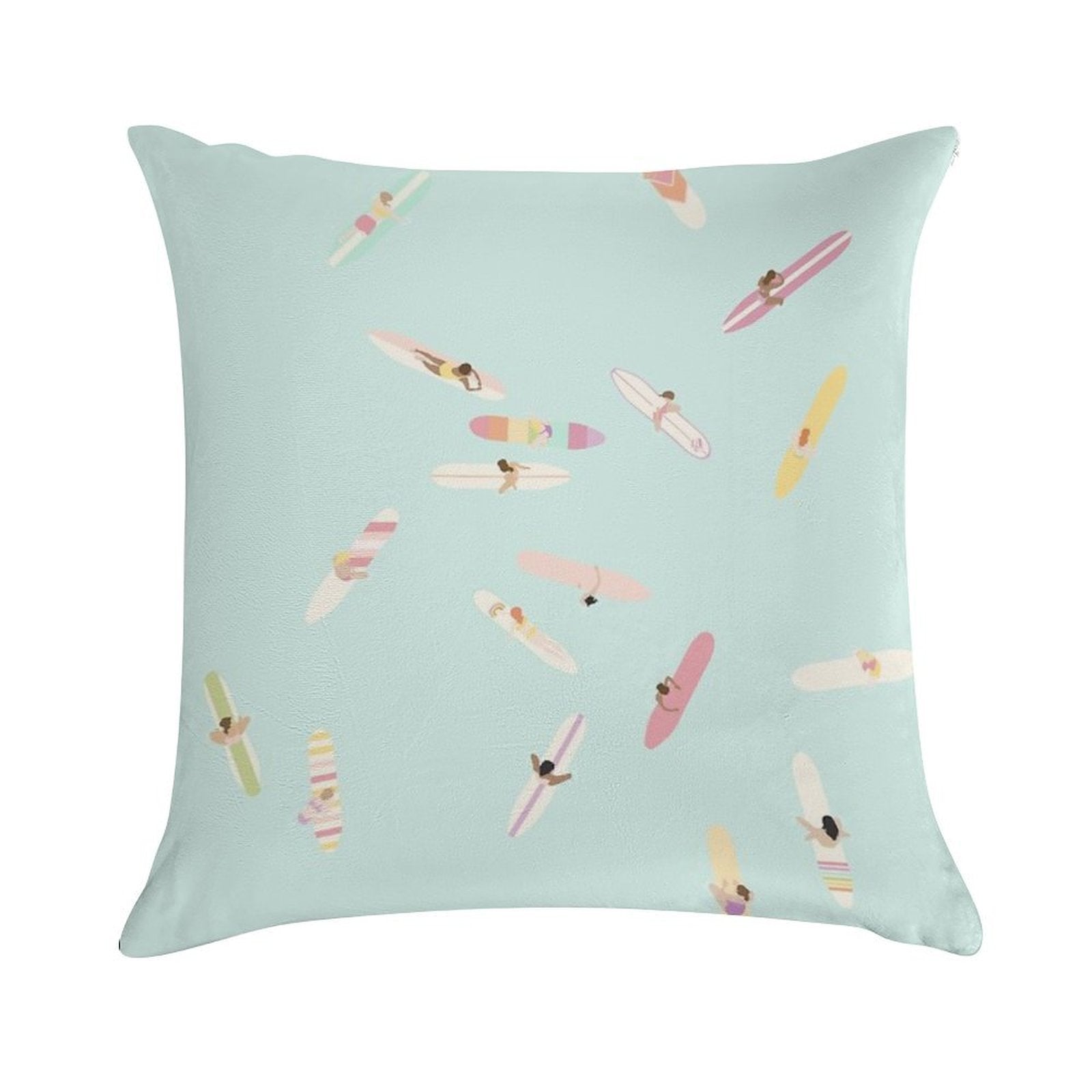 Surfs Up Ladies Soft Home Decor Throw Pillow