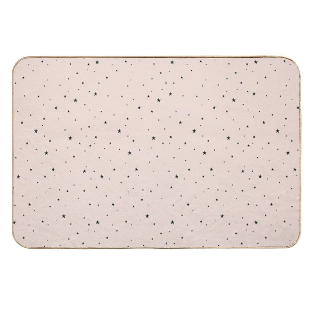 Pink Stars Pattern  Slip-Resistant Bath Mat