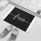 Line Shaped Into The Word Free  Absorbent Bath Mat