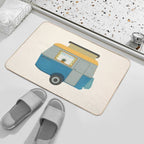 Vintage Touring Caravan Adventure  Stain-Proof Bath Mat