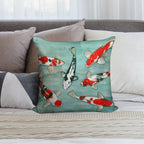 Le Ballet Des Carpes Koi Soft Home Decor Throw Pillow