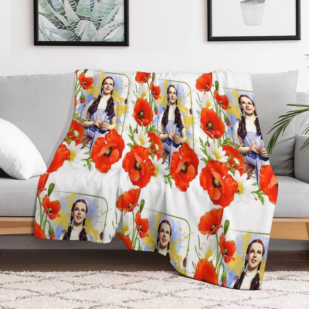 Dorothy Poppies Wrinkle-free Throw Blanket