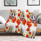 Dorothy Poppies Wrinkle-free Throw Blanket