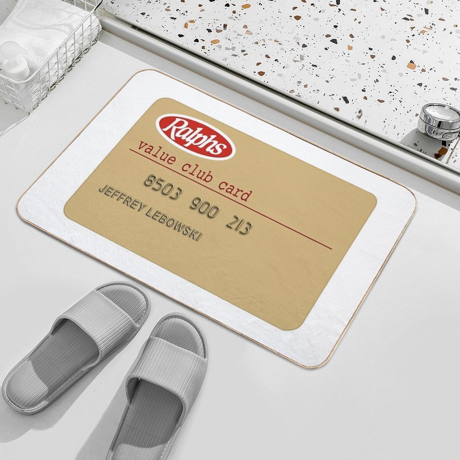 The Big Lebowski Value Club Card  Long-Lasting Bath Mat