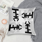 African Symbol Designer Throw Pillow Soft Reinforced Edging Throw Pillow