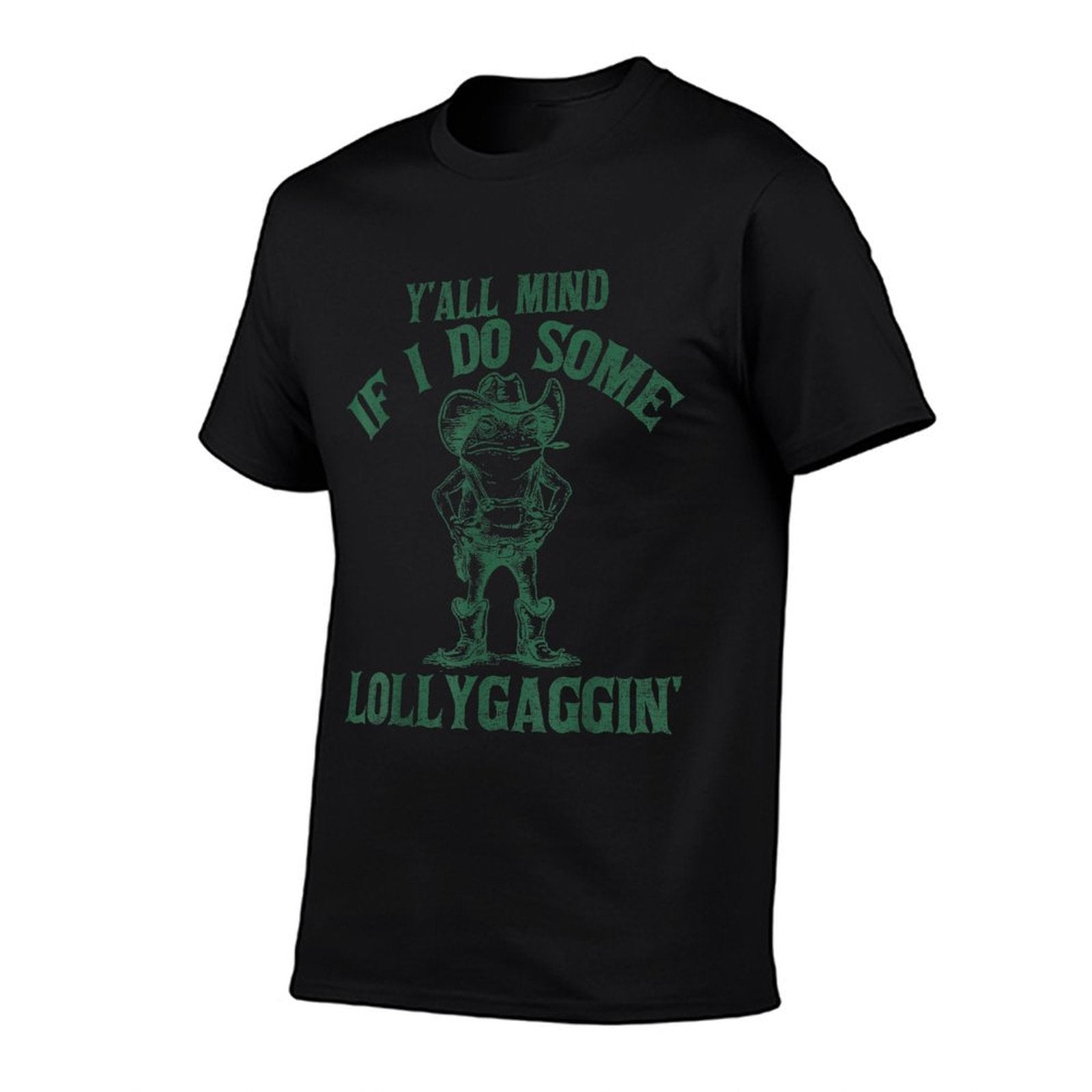 Yall Mind If I Do Some Lollygaggin Funny Cowboy Frog  Trendy Pattern T-Shirt