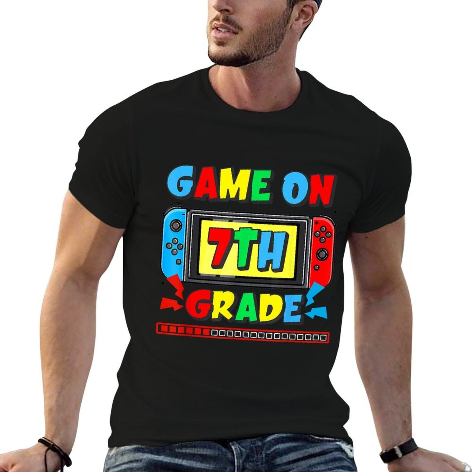 Back To School Game On 7th Grade Funny Gamer Kids Boys  Affordable Price T-Shirt