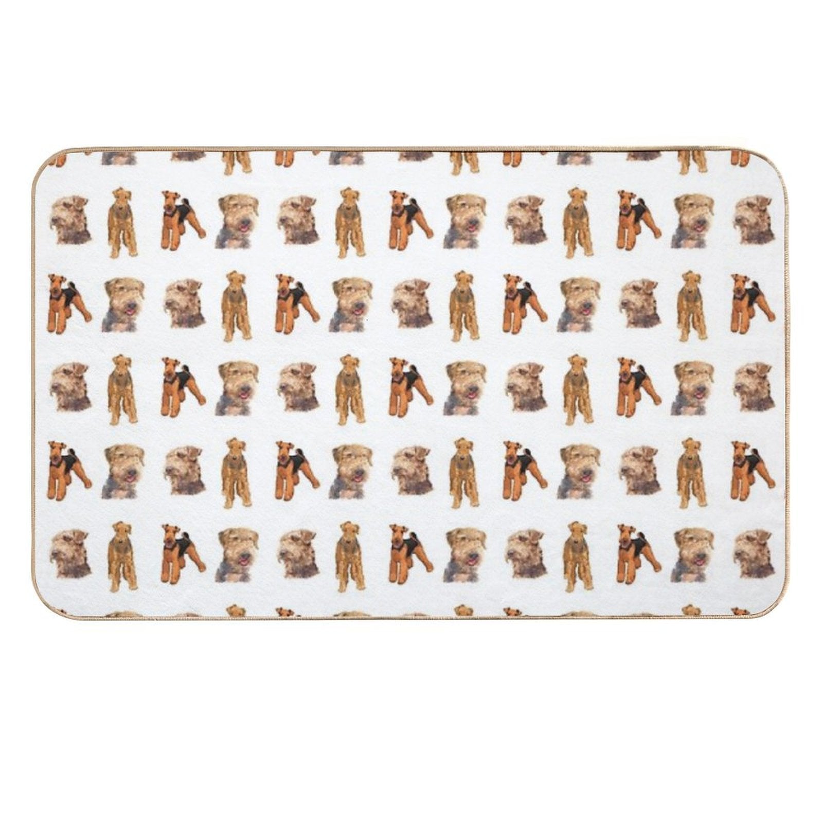 Love For Airedale Terriers  Anti-Trip Bath Mat