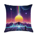 Neon Sunrise Soft Bedroom Essential Throw Pillow