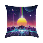 Neon Sunrise Soft Bedroom Essential Throw Pillow