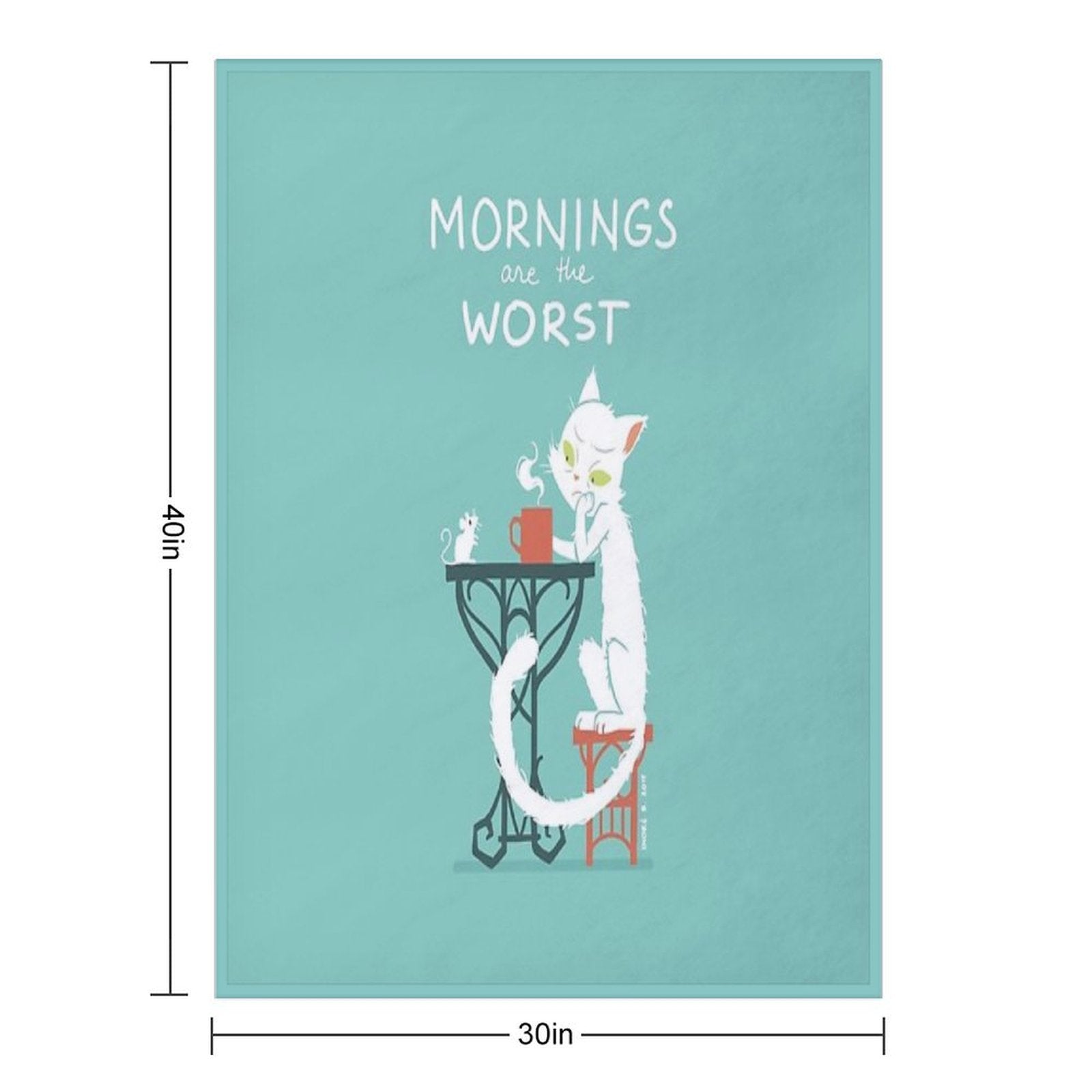 Mornings Are The Worst Comfort Throw Blanket