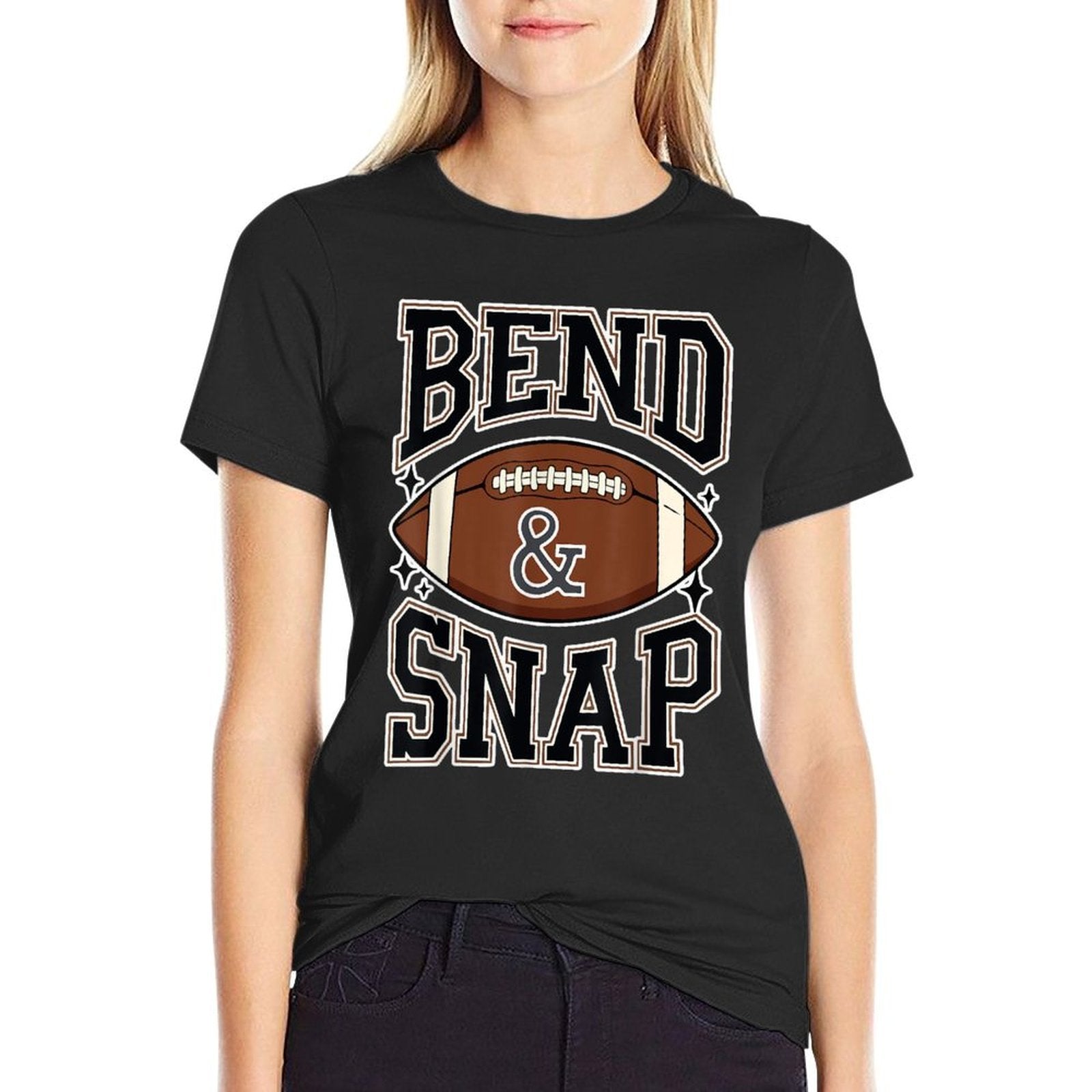 Funny Game Day Touchdown Season Cute Bend And Snap Football  Odor-resistant T-Shirt