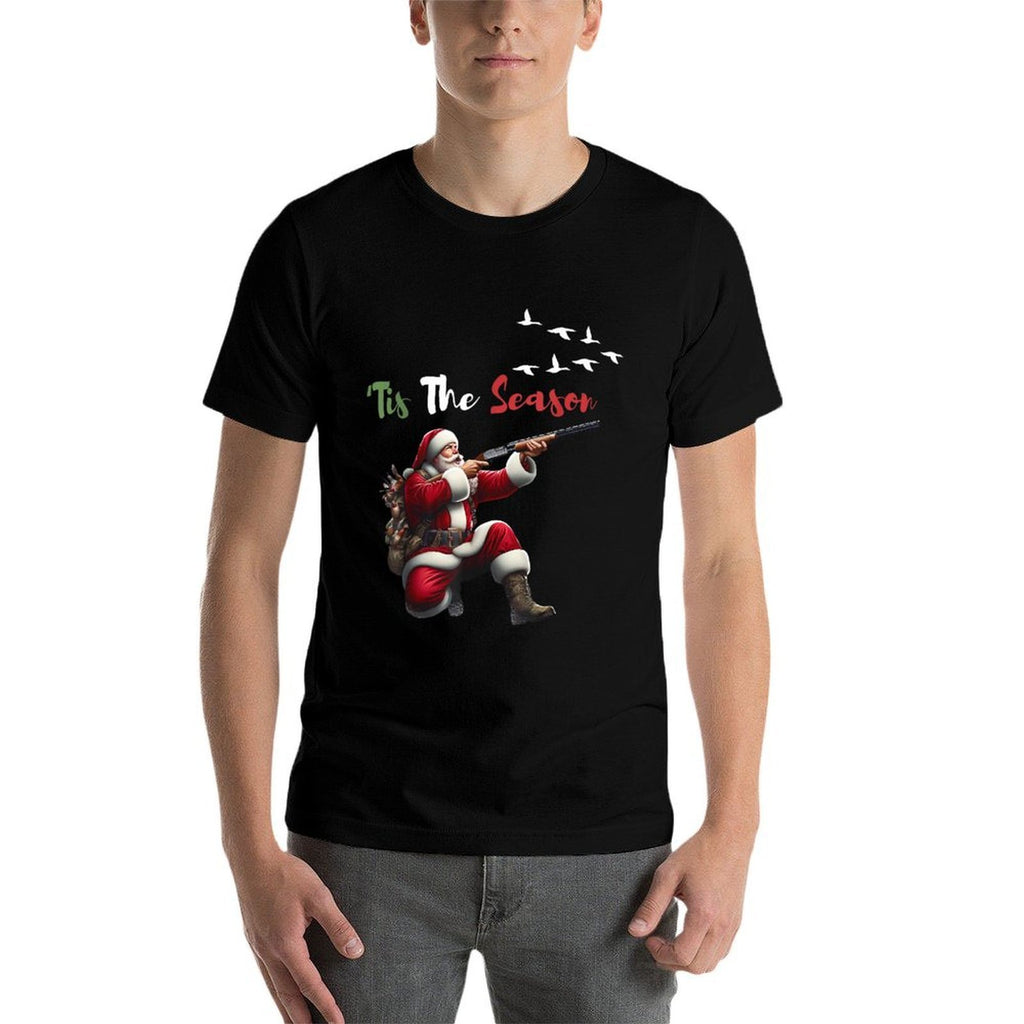 Christmas Santa Claus Duck Hunting Men Women Duck Hunter  Breathable T-Shirt