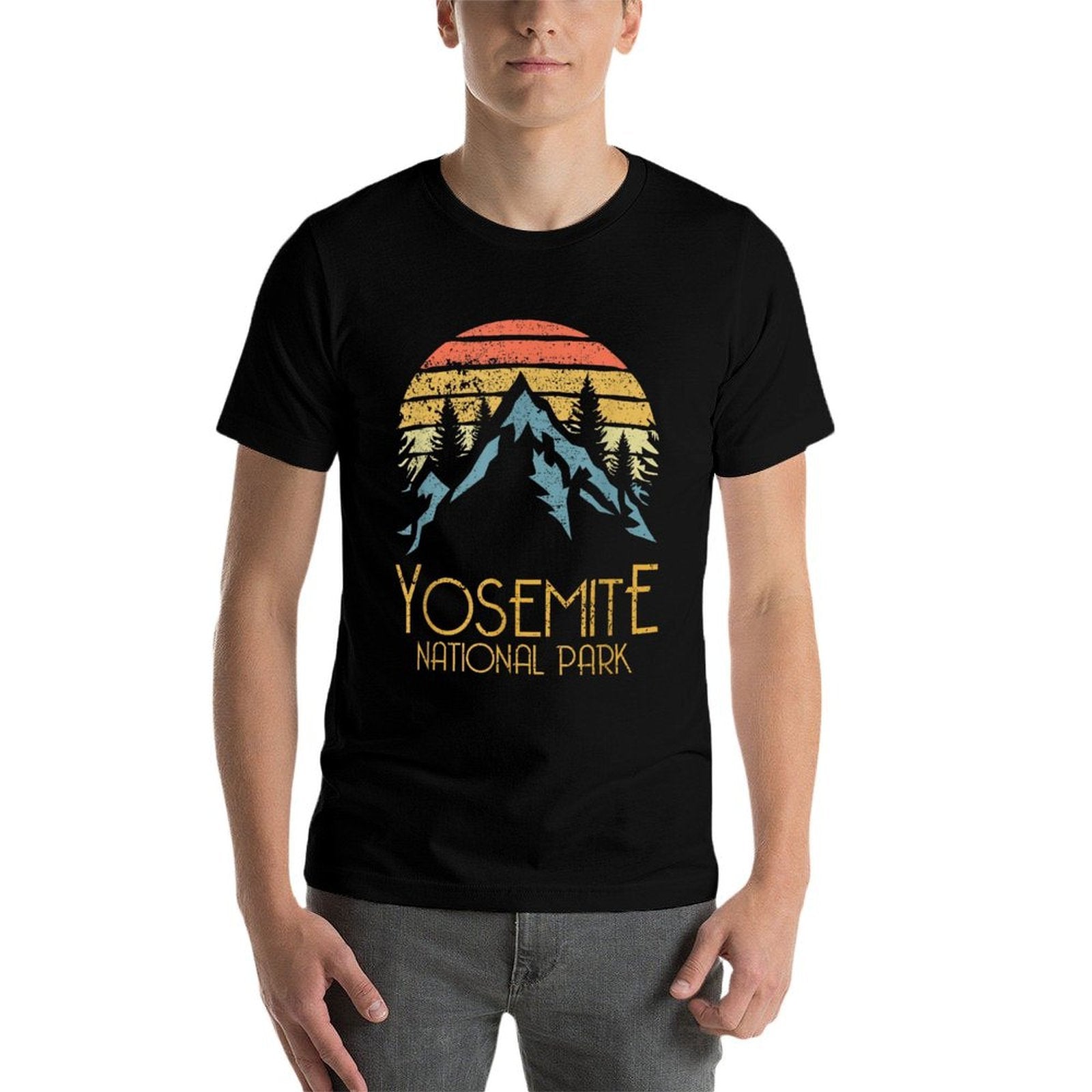 Vintage Yosemite National Park California  Fade-proof Color T-Shirt