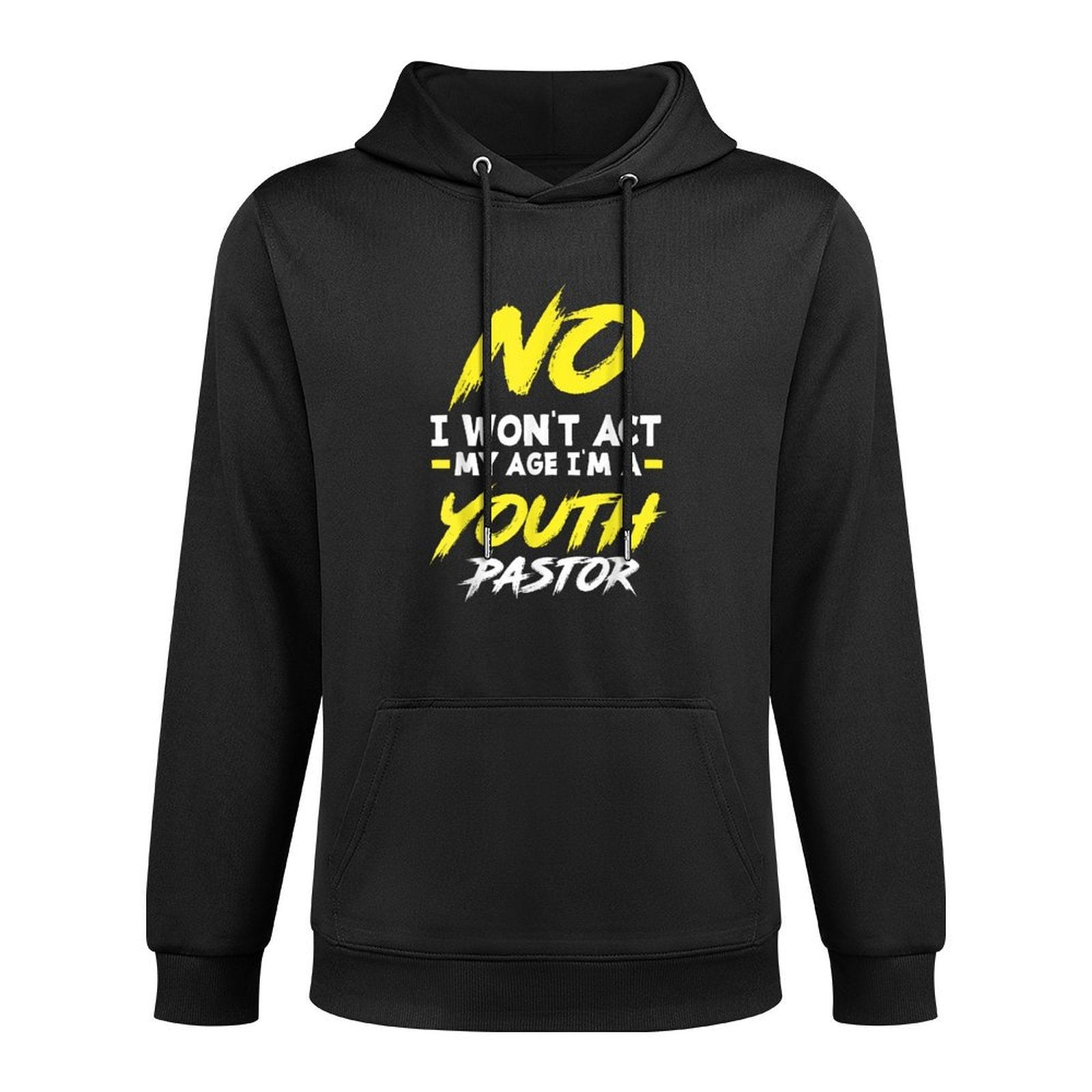 Funny I Wont Act My Age Im A Youth Pastor Christian Kangaroo Pocket Hoodie