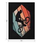 Cool Retro BMX Rider Doing Freestyle Gift-ready Throw Blanket