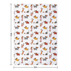 Cute Dachshunds in Winter Sweaters Multi-functional Throw Blanket