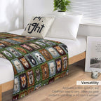 Wildlife Parade Colorful Animal Crochet Seamless Pattern Gift-ready Throw Blanket