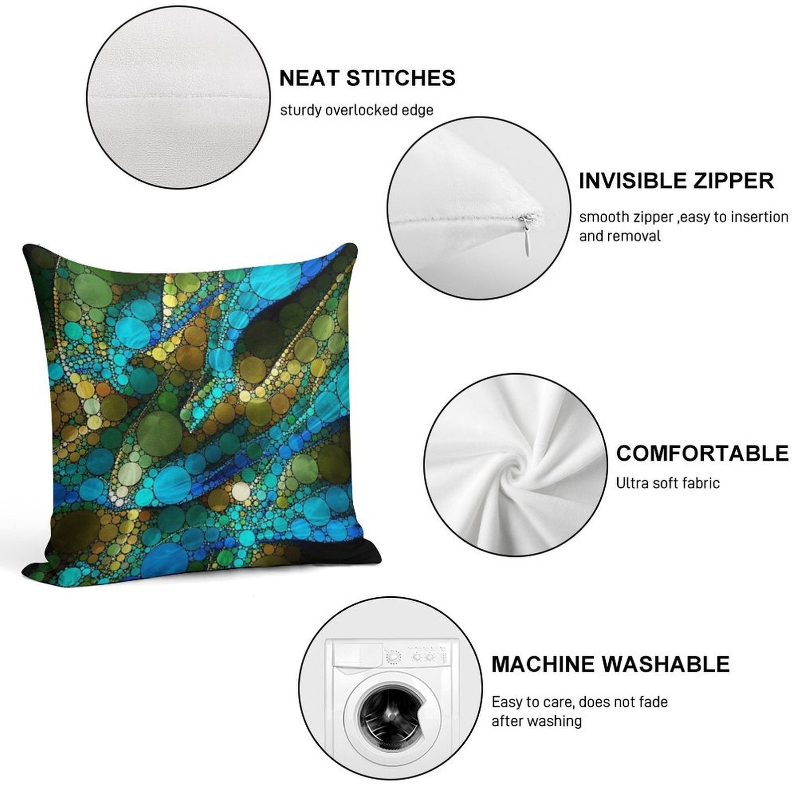 Peacock Impressions Soft Decorative Cover Throw Pillow