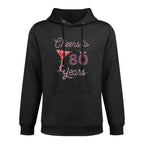 Cheers To 80 Years 80th Birthday 80 Years Old Bday Kangaroo Pocket Hoodie