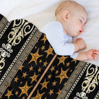 Luxury Baroque, Chain, Seashell And Starfish Print Travel-friendly Throw Blanket