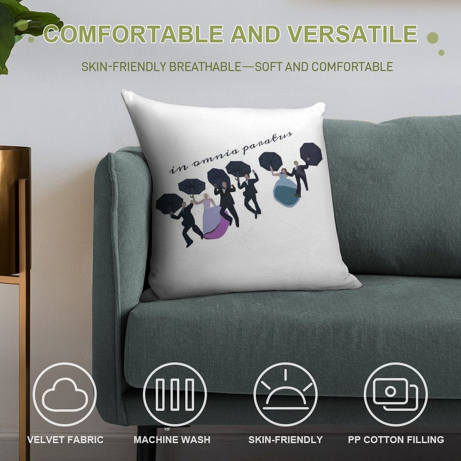 in Omnia Paratus Soft Bedroom Essential Throw Pillow