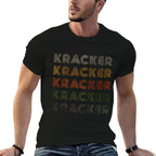 Love Heart Kracker Grunge Vintage Style Black Kracker  Summer-ready Fabric T-Shirt