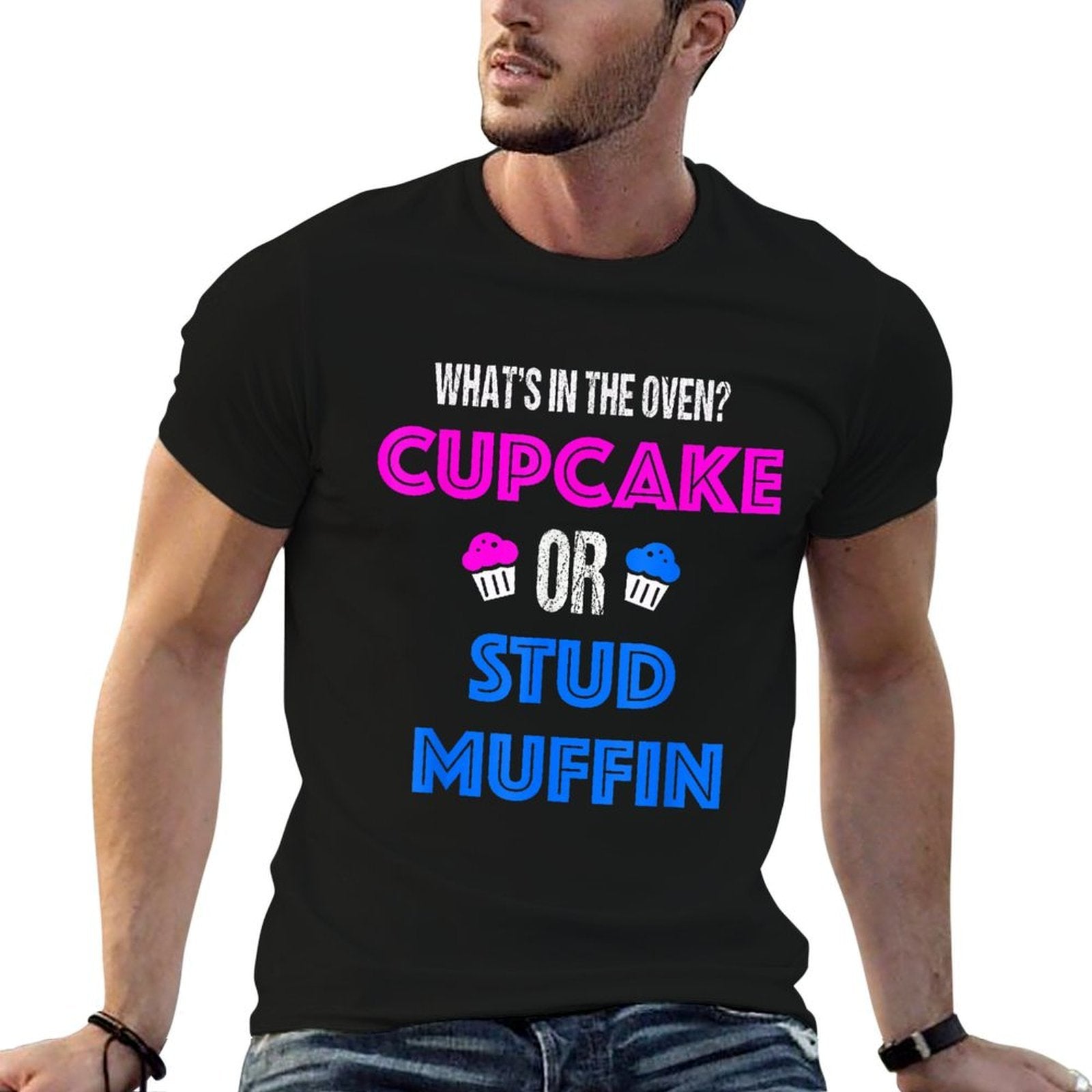Funny Gender Reveal Party  Cupcake Or Stud Muffin  Affordable Price T-Shirt