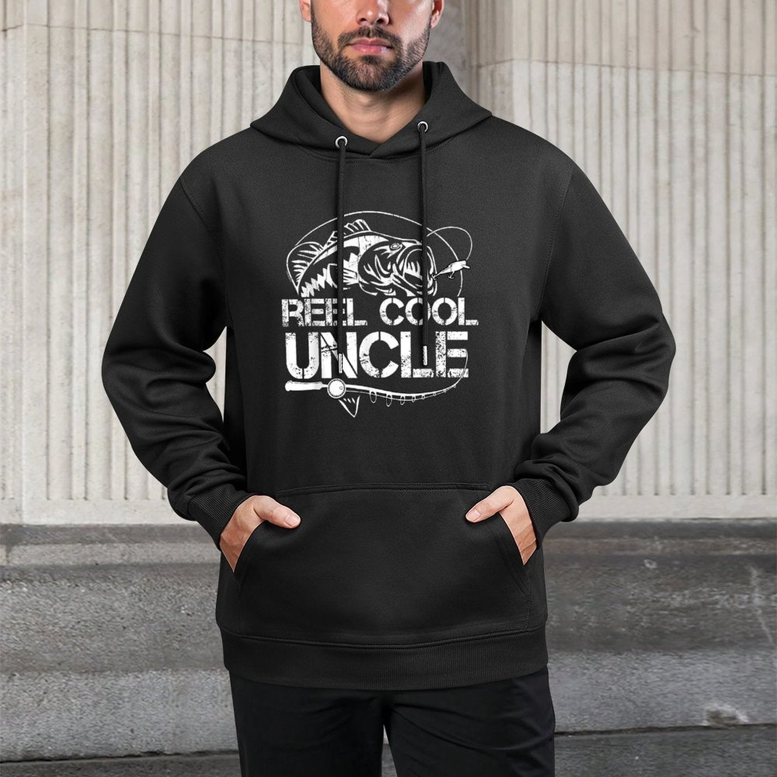 Reel Cool Uncle Fishing Daddy Fathers Day Dad Gifts For Men Pilling-Resistant Hoodie
