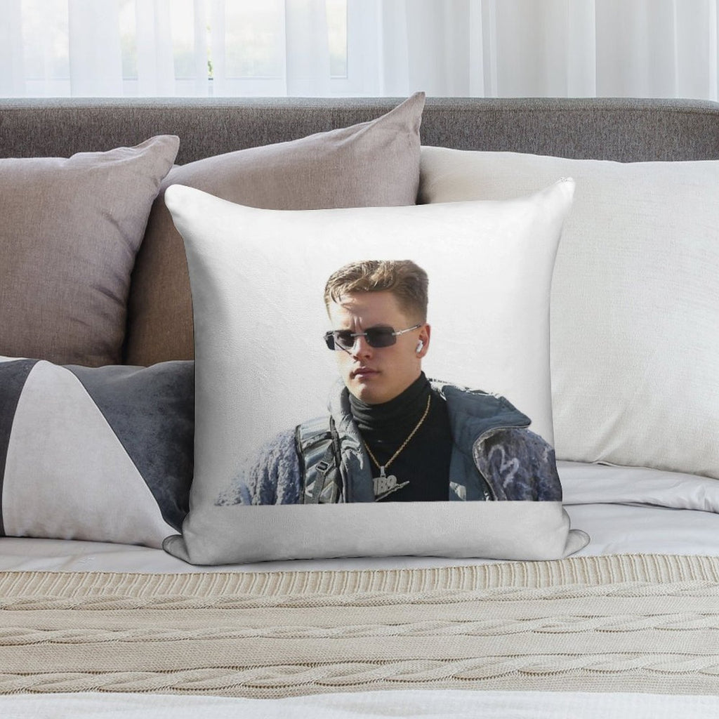 Joe Burrow Sunglasses Soft Home Decor Throw Pillow