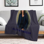 Music Vintage Olivia Benson Easy Care Throw Blanket