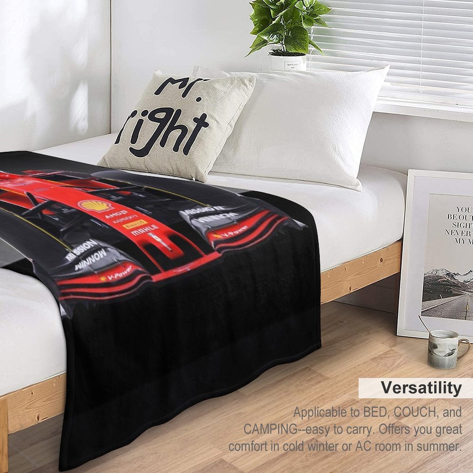 Ferrari F1 Formula 1 (#219) Easy Care Throw Blanket