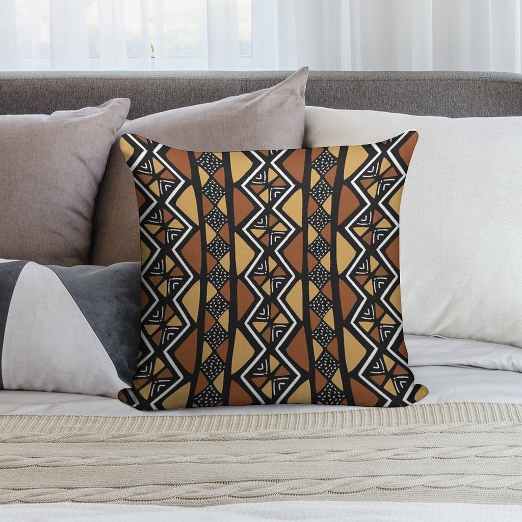 African Mud Cloth Mali Soft Bedroom Essential Throw Pillow