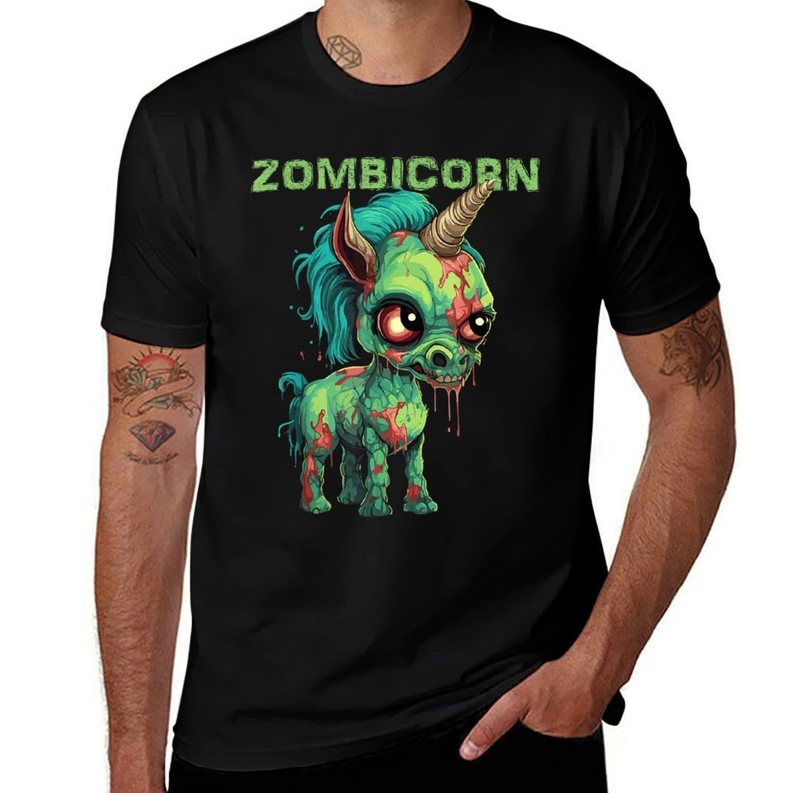 Funny Zombie Unicorn Halloween Tshirt Zombicorn Creature  Affordable Price T-Shirt