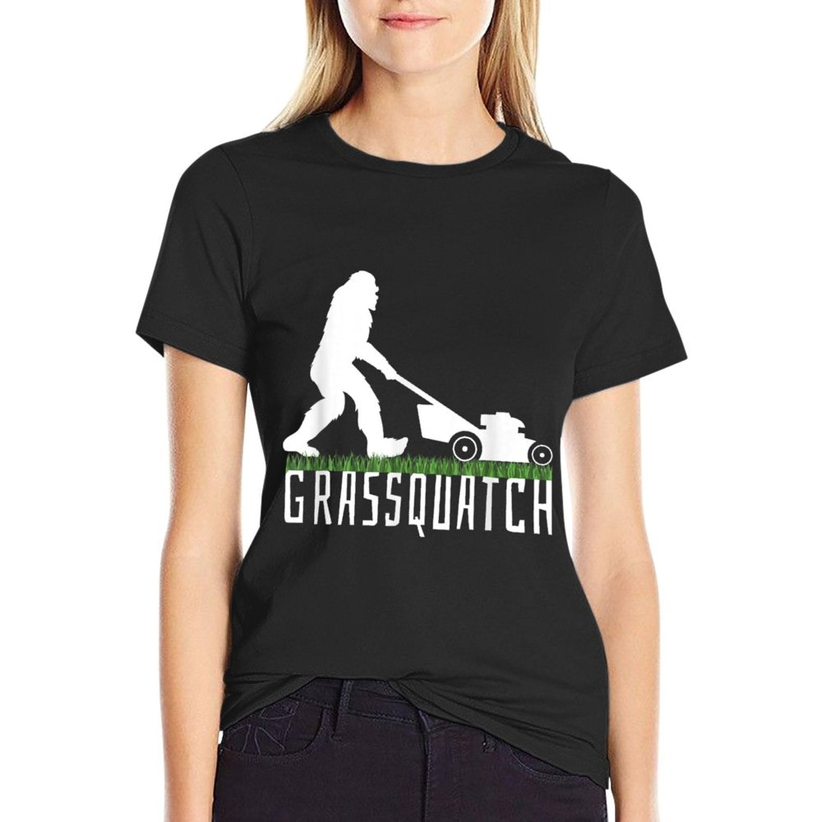 Funny Lawn Mowing Sasquatch Grassquatch Bigfoot Lawn Mower  Classic T-Shirt