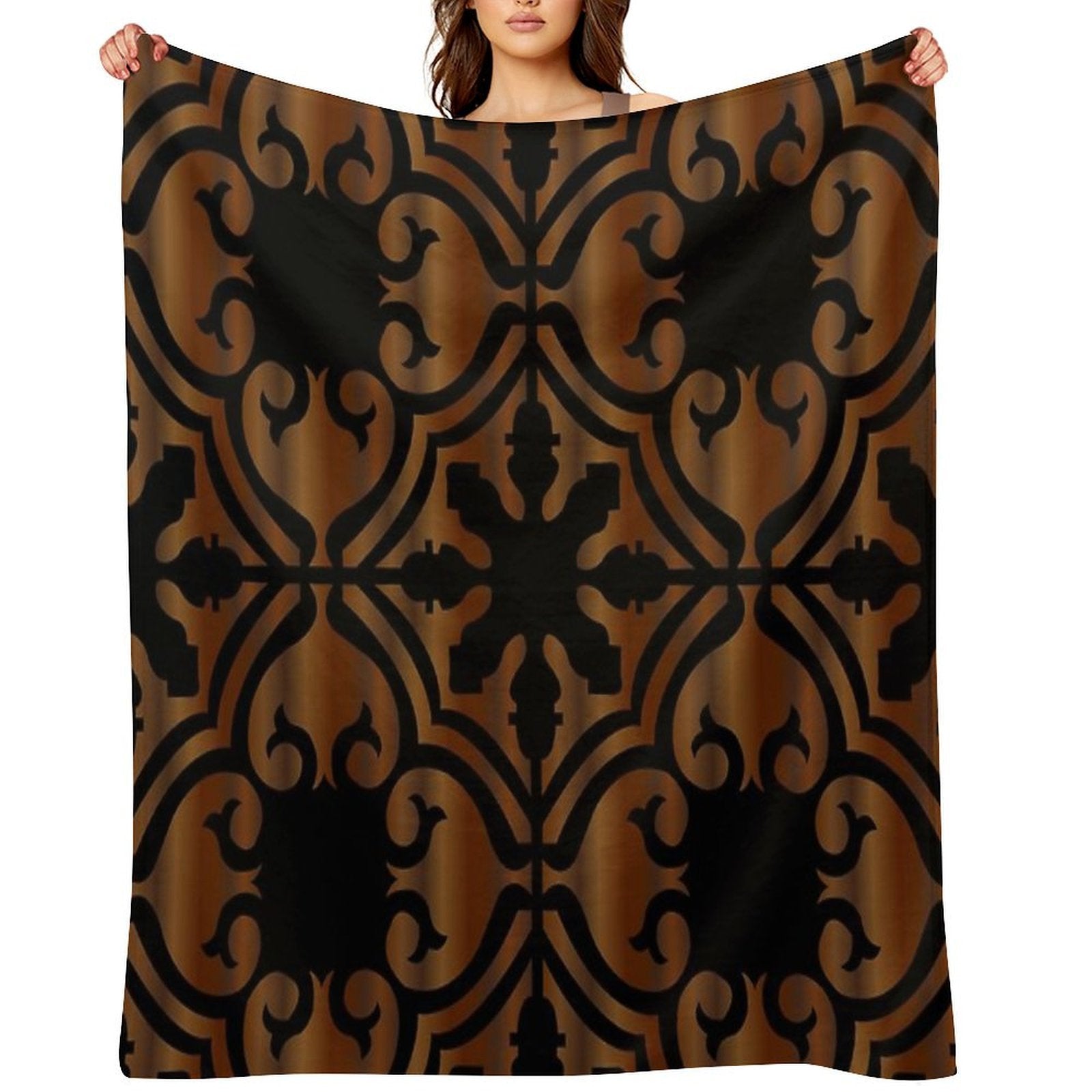 Decorative Abstract Vintage Design Machine-washable Throw Blanket
