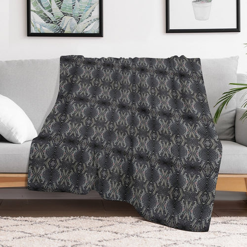 Batik Black And Gold Premier Velvety-soft Throw Blanket
