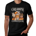 Creampie Connoisseur Raunchy Funny Cat Meme Adult Humor  Ribbed Collar T-Shirt