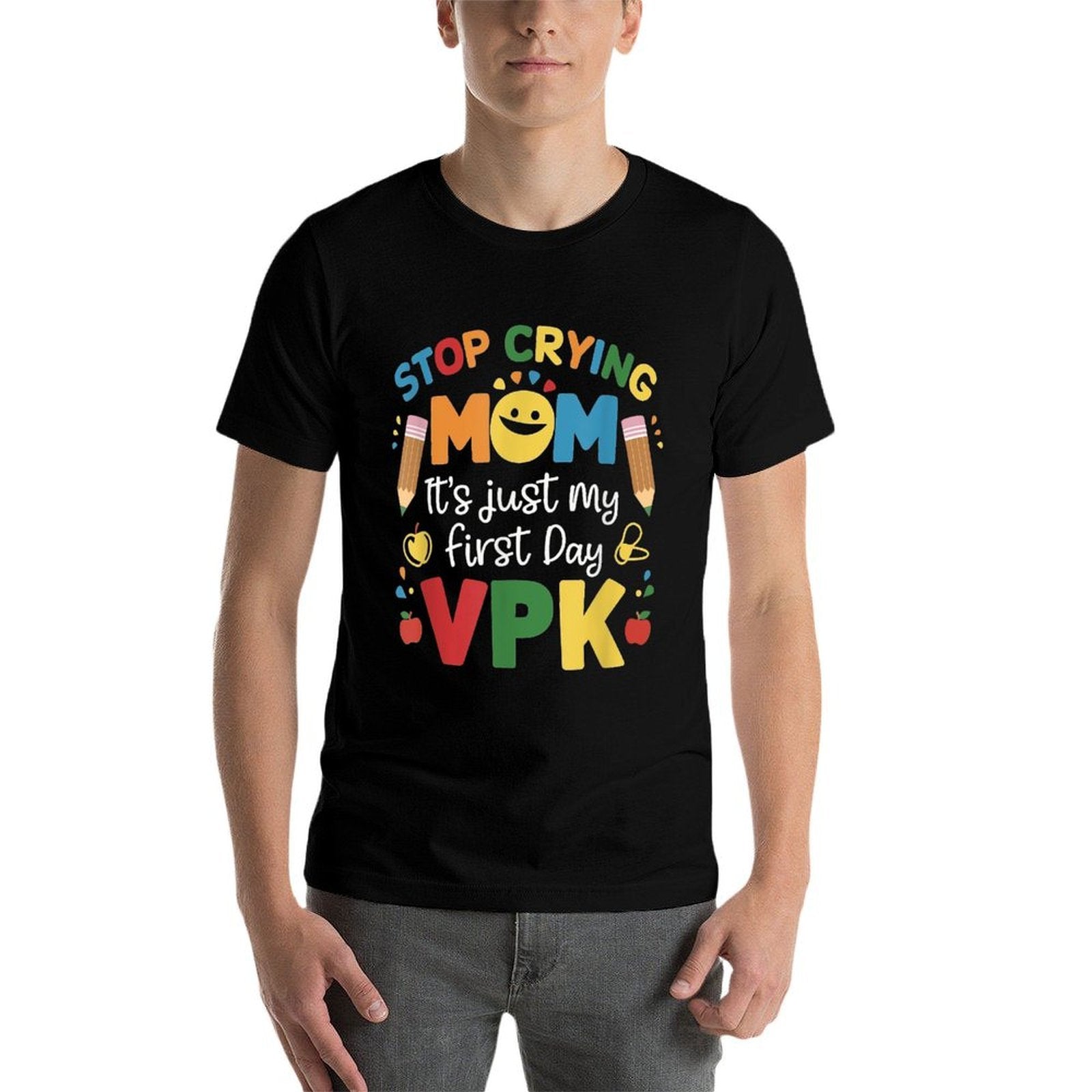 Funny Its Just My First Day Of VPK Back To School VPK  Vintage-inspired T-Shirt