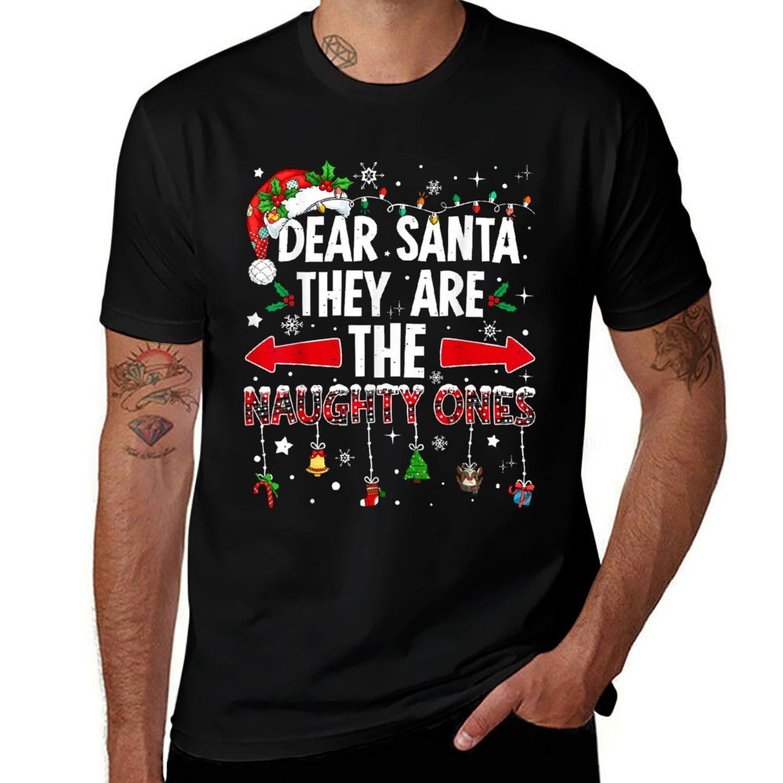 Dear Santa They Are The Naughty Ones Funny Christmas  Versatile T-Shirt