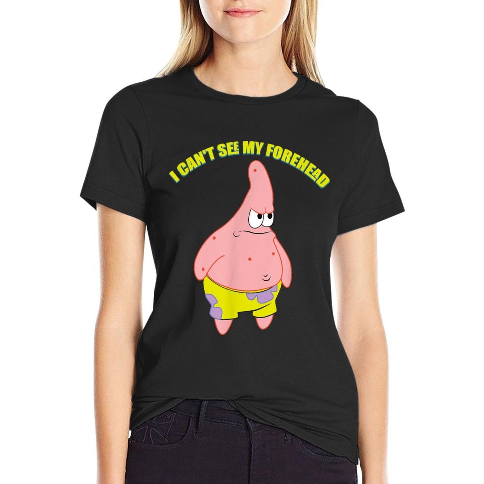 Mademark X SpongeBob SquarePants - Patrick Star - I Cant See My Forehead  Affordable Price T-Shirt