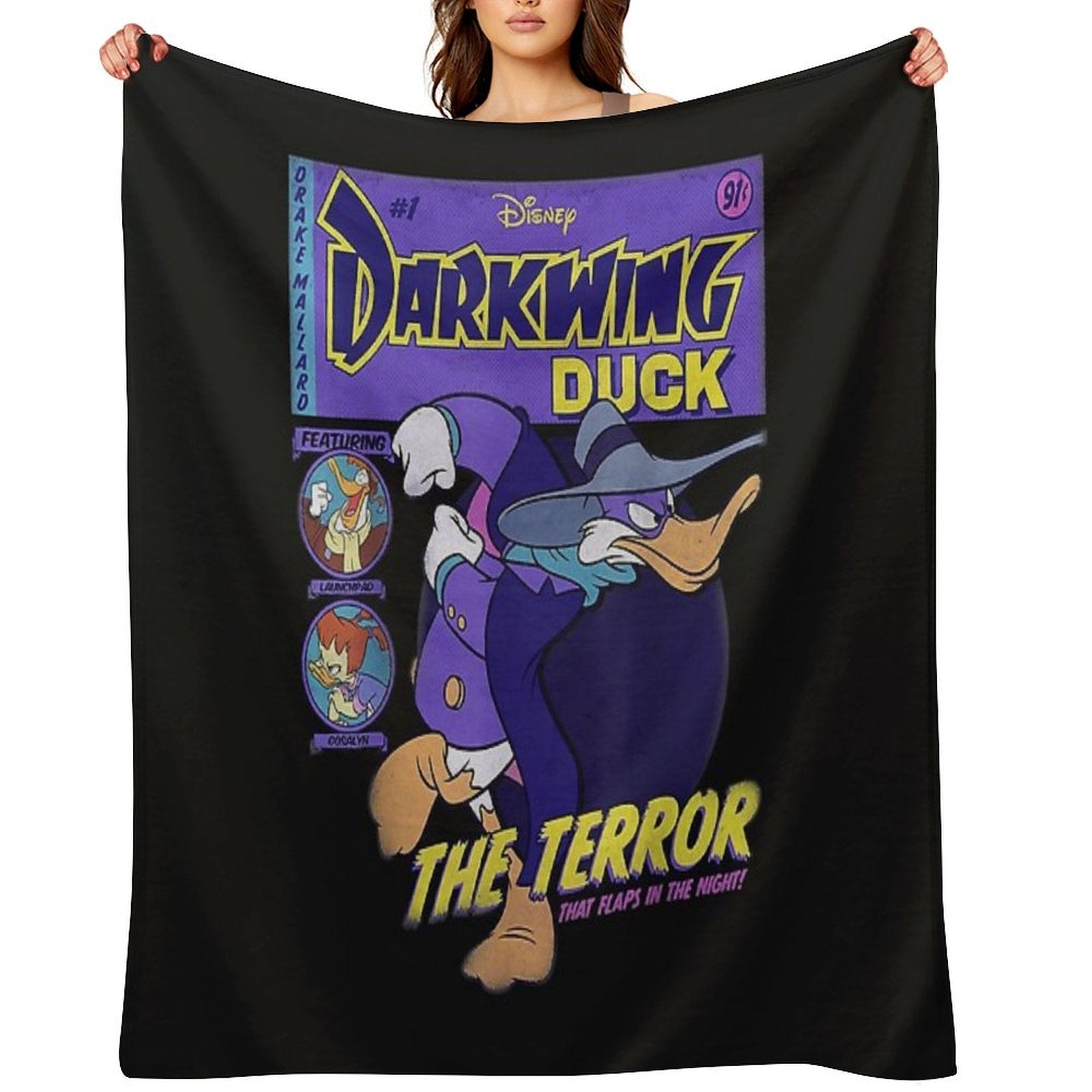 Darkwing Duck Comic Cover T-Shirt Machine-washable Throw Blanket