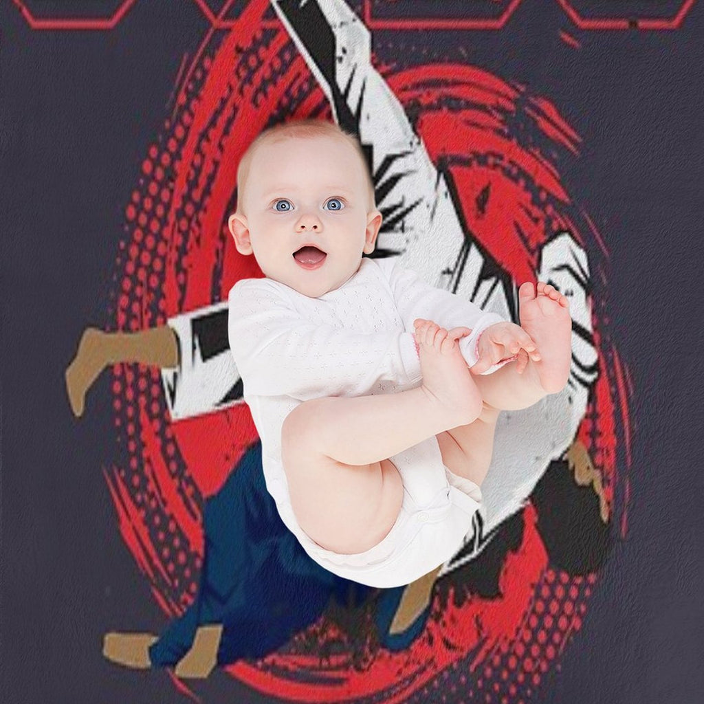 Women Men Grappling Judo Versatility Throw Blanket
