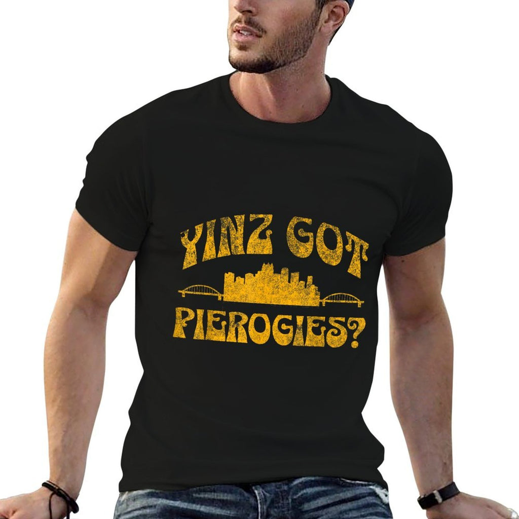 Pittsburgh Yinz Funny Yinzer Steel City 412 Pierogies Home  Stretchy T-Shirt